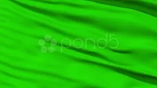 Waving Green Blank Flag Closeup. Stock Footage