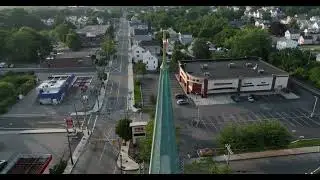 Drone Video of Historic Rhode Island Church (St. Patrick's Church, Cumberland, RI)