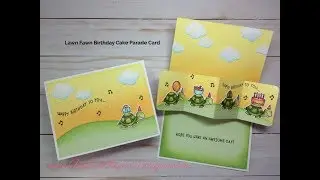 Lawn Fawn Birthday Cake Parade Card