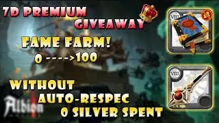 Fame Farm Without Money/Auto-Respec! This is Unbelievable!! 7d Premium Giveaway - Albion Online EU