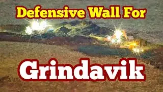 Defensive Wall For Grindavik Lava Flow, Iceland Fagradalsfjall Litli-Hr&uacute;tur Volcano Eruption Magma