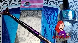 My Mani Box unboxing July '18 Mermaid Beautometry moyou london haul nail stamping plate polish art