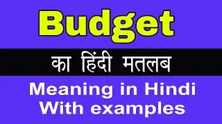 Budget Meaning in Hindi/Budget ka Matlab kya Hota hai