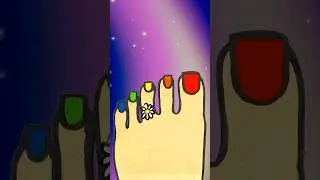 🦶Draw a foot and paint a nail polish | Easy drawing and coloring for kids | Limetube Magic Drawing