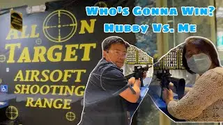 All On Target Indoor Airsoft Shooting Range | Shooting Range Challenge With Hubby | annasworld