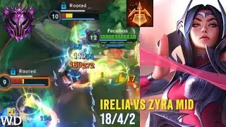 MID IRELIA WILD RIFT FULL GAMEPLAY | irelia and duo yuumi | season 12 rank master