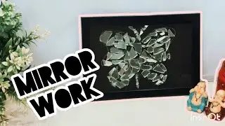mirror craft | craft using broken mirror | diy mirror makeover