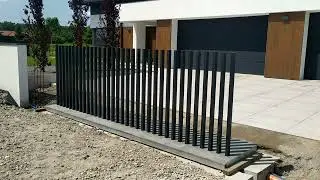 CREOARTI.pl Gate retract into the ground, retractable gate, Underground gate Gate hiding underground