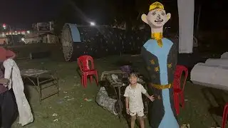 आज रामलीला मैदान में गए तो रावण कैसे बनाया देखा #minivlog #ramleela #seohara #vlog #cutebaby 