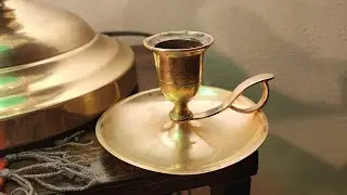 Restoration and Cleaning of a Vintage Brass Candle  Holder #thrifting #vintage #restoration 