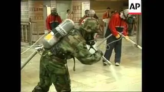 Drill in response to simulated gas attack on subway