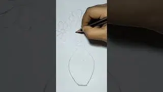 flower pot drawing #shorts #trending #flowerdrawing