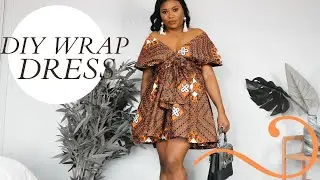 HOW TO SEW AFRICAN PRINTS INFINITY WRAP DRESS | Tynafey