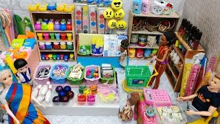 Barbie girl Miniature shopping/Barbie girl going to 10 rupee miniature shop/Mini doll show