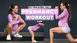 8 MIN Ganzkörper Workout für Schwangere 💪 // PREGNANCY WORKOUT- ALL TRIMESTER // PREGNANT & FIT 🤰
