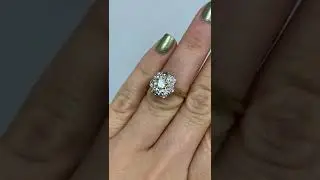 Antique Victorian Old Mine Fancy Pink Diamond Cluster Engagement Ring - GIA