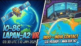 IO-86 (LAPAN-A2) VR Mode | Pass Indonesia - India | Low Elevation 16° (10 Jan 2026)