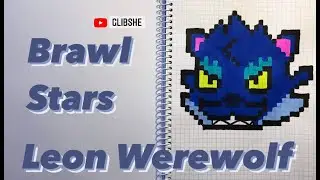 Малюнки по клітинках How to Draw Leon Werewolf Brawl Stars  #drawing #pixelart #shorts #Brawlstars