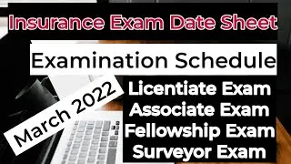 2022 Insurance Exam Date Sheet - Insurance examination - schedule - III insurance institute of India