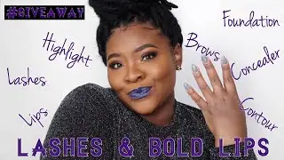 LASHES & BOLD LIPS | BEGINNER FRIENDLY MAKEUP | GIVEAWAY