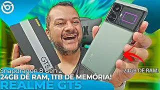 Novo REALME GT5 | 24GB de RAM Carregador de 240W, Tela Amoled de 144Hz e 1TB de MEMÓRIA! Unboxing