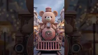 Teddy Bear Themed Train 🧸Would you like to ride? #train #travel #teddy #cute #subway #short