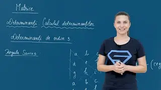 Calculul determinanților de ordin 3: Regula lui Sarrus - Clasa a XI-a