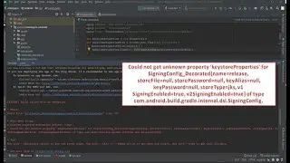 Could not get unknown property 'keystoreProperties'  || Flutter