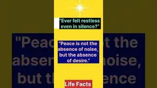 Ever felt restless even in Silence?#shorts #quotes # mindset #mindpeace #hinduwisdom #facts