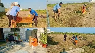 आज सर्वांनी मिळून केली बाहेरची साफसफाई/फौजी साहेबांनी केली चप्पल स्टॅन्डची सफाई.