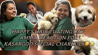 Happy&rsquo;s hair cutting day | Amma na reaction hege ethu kasaragod special Chakuli mardhe |Deekshitha 