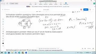Düzbucaqlı və kvadratın perimetrinin tapılması