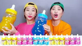 Large Bottle of Jelly Candy Mukbang DONA