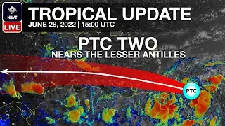 PTC Two nears the Lesser Antilles | June 28 15:00 UTC | HWT