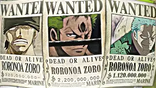 COMO RORONOA ZORO CONSEGUIU TODAS AS SUAS RECOMPENSAS? - ONE PIECE
