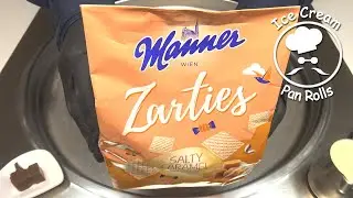Manner Zarties Salty Caramel Ice Cream Rolls | ASMR | oddly satisfying | Mukbang