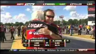 Chris Karamessines Dom LaganaTFD Qualifying Final Session Lucas Oil Nationals Brainerd Minn  2011