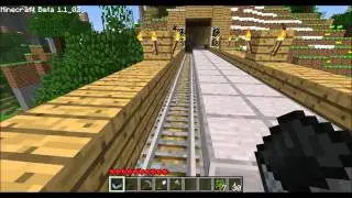 Minecraft - Mountain Base, Train station, Bridge, and AutoCarts