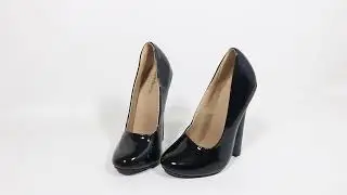 Sorbern Vintage Style 15cm Block High Heel Women Pump Shoes Closed Toe Slip On Shoes