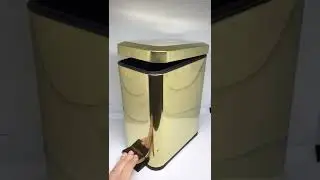 Lixeira Dourada Slim Retangular 5L By Fineza