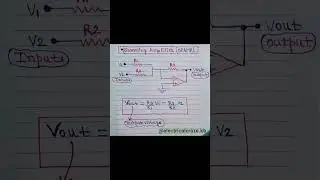 SUMMING AMPLIFIER in OPAMP circuit💡 #shorts #youtubeshorts #electrical #electronics #eee #gate