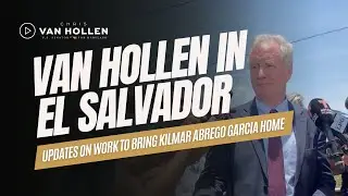 Van Hollen speaks to press after being denied entry to El Salvador prison holding Abrego Garcia