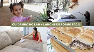 Limpei a área externa|banheiro limpo e cheiroso|lanche de forno maravilhoso | LAIS VELOSO