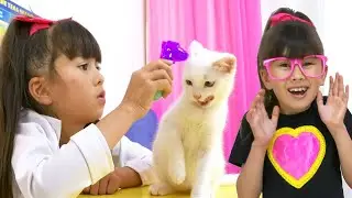 Abby Hatcher learns to take care of Angela. Talking cat Tom helps. Useful video for children