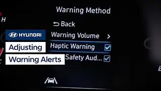 Adjusting Warning Alerts | Hyundai