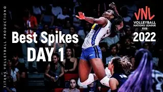 Best Volleyball Spikes VNL 2022 - Highlights DAY 1
