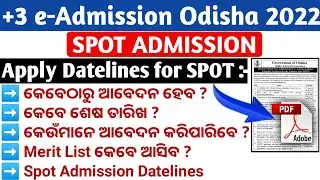 +3 Spot Admission Datelines 2022, Who Can Apply in +3 Spot Full Information , +3 Spot Admission 2022