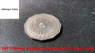 1977 Silver Jubilee Australian 50 cent coin