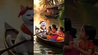 A Cat Is Sailing a Boat! #cat #CatOnBoat #SailingCat #FunnyAnimals #CatCaptain