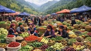Authentic Mountain Market Experience | Northwest Vietnam